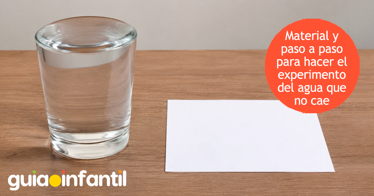 Material para el experimento del agua que no cae