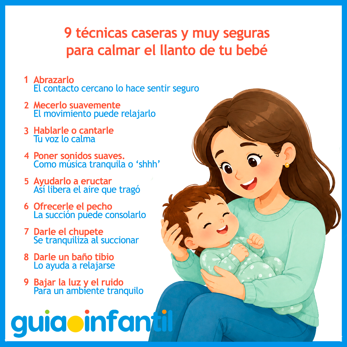 Técnicas para relajar al bebé