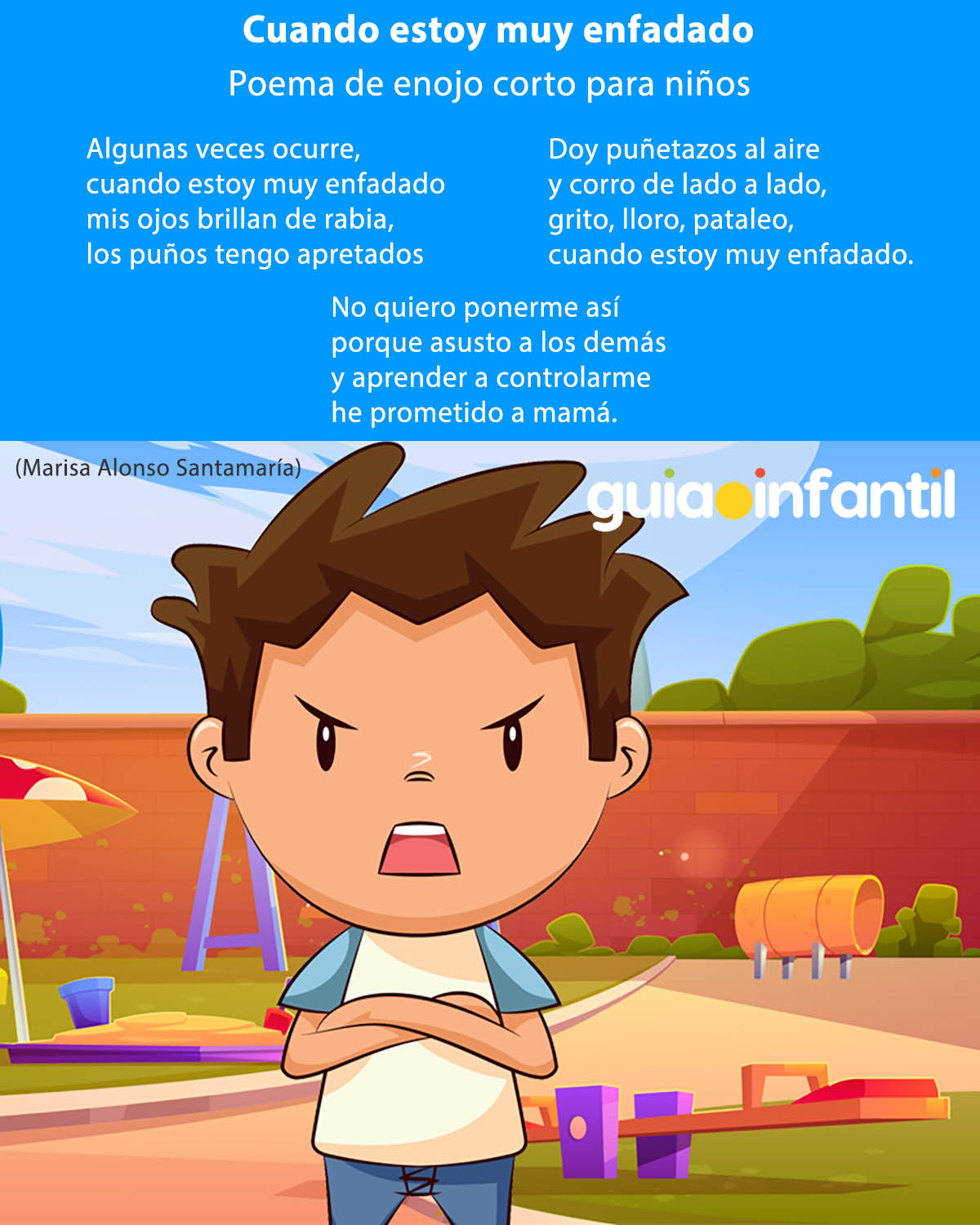 poema sobre el enojo para niños