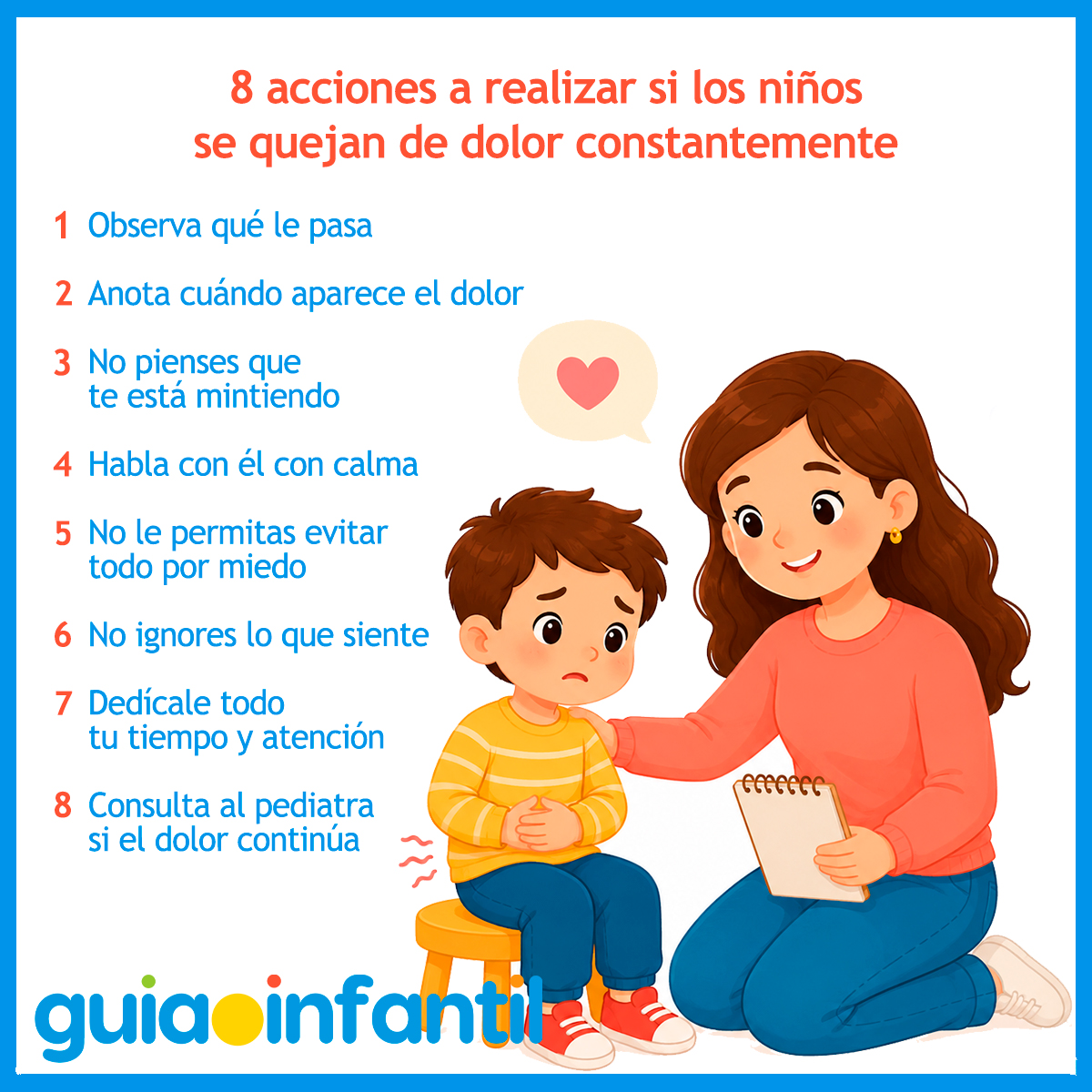 Qué hacer si un niño manifiesta dolor constante