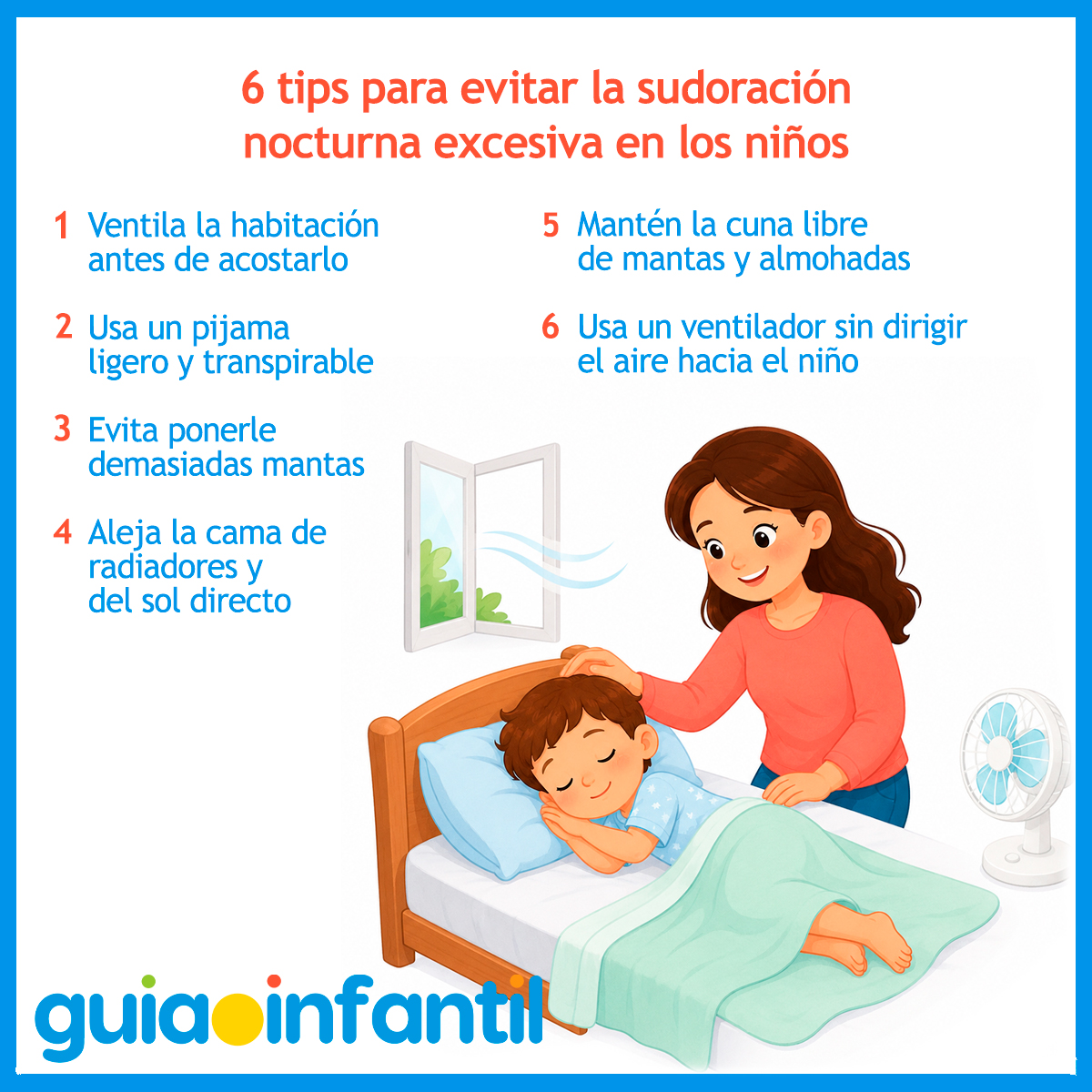 Evita la sudoración en los niños