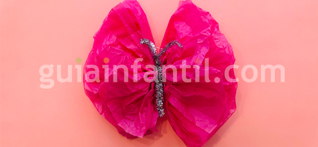 Mariposas de papel de seda para las fiestas de niños