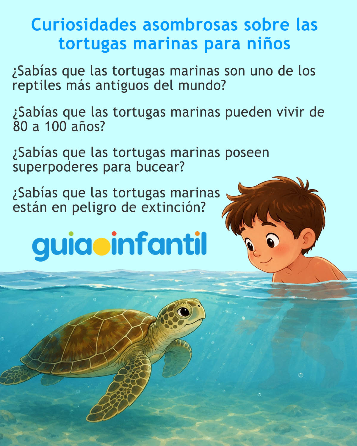 tortugas marinas para niños