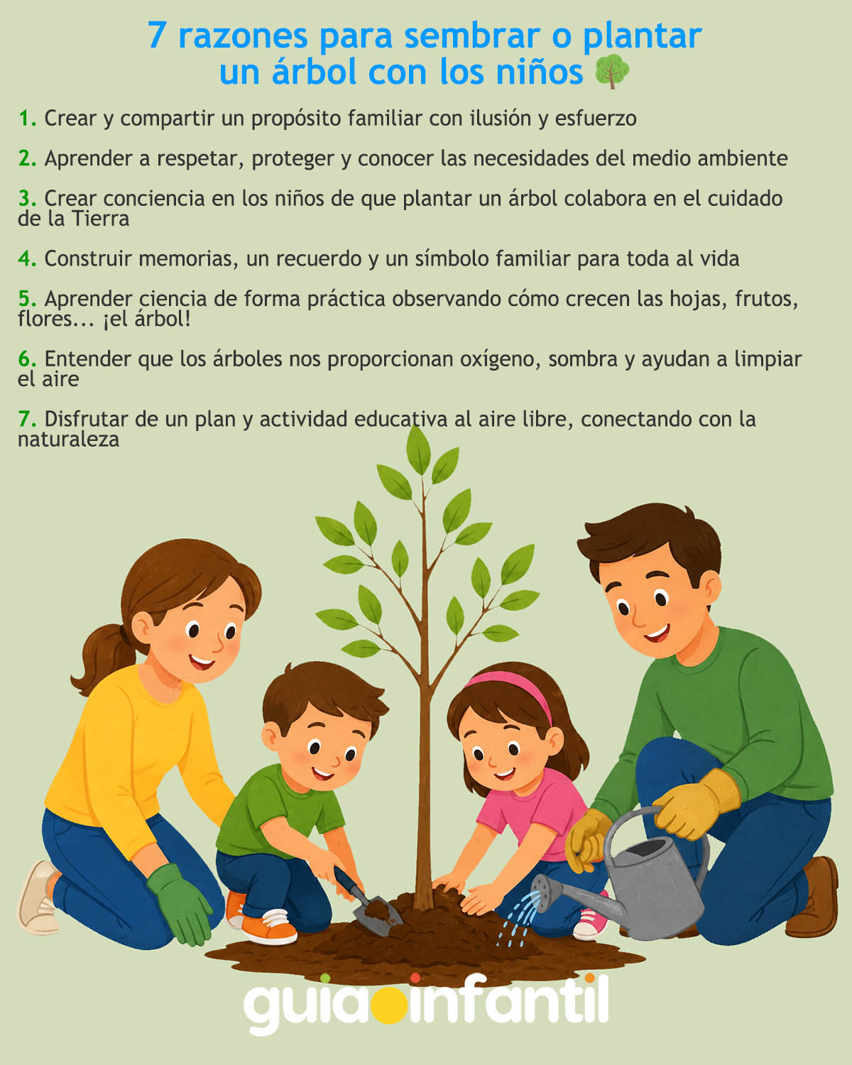 niño plantando un árbol. Qué aprenden