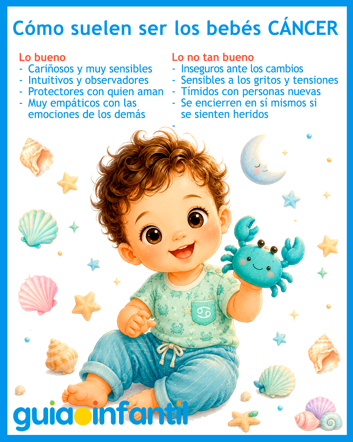 Personalidad de los bebés Cáncer