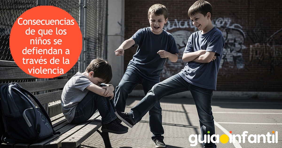 Niños que se defienden con violencia