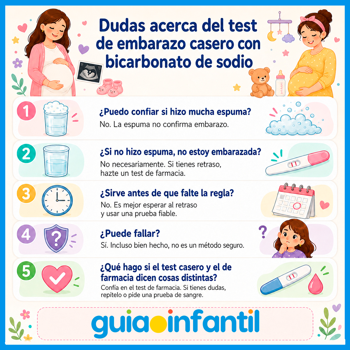 Dudas sobre la prueba de embarazo con bicarbonato