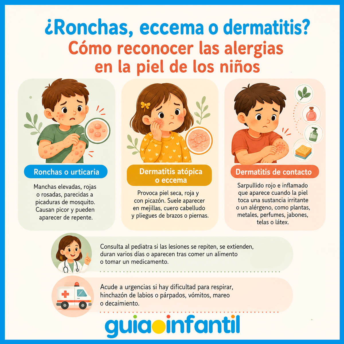 Alergias en la piel de los niños