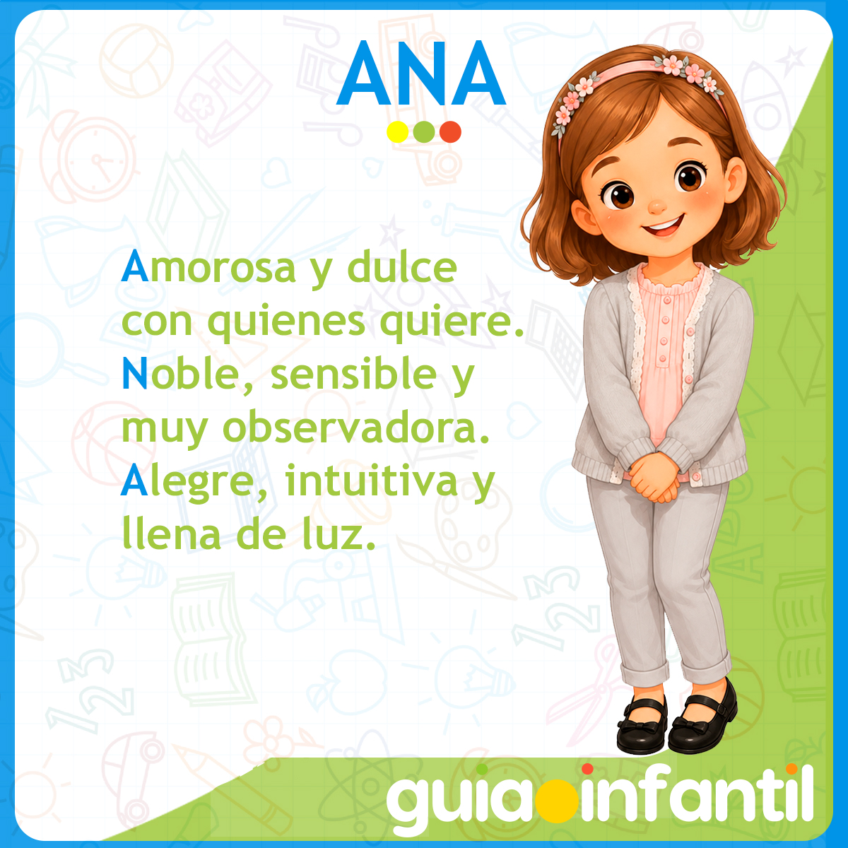 Acróstico del nombre Ana para niñas