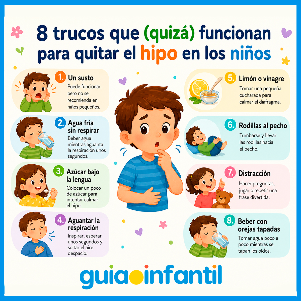 Trucos contra el hipo en niños