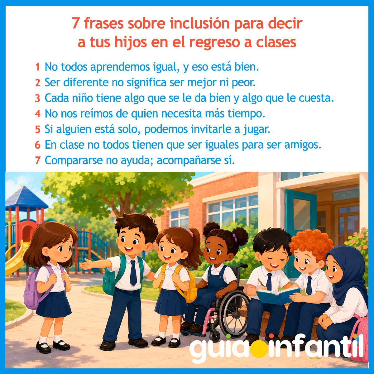Frases de inclusión para los niños