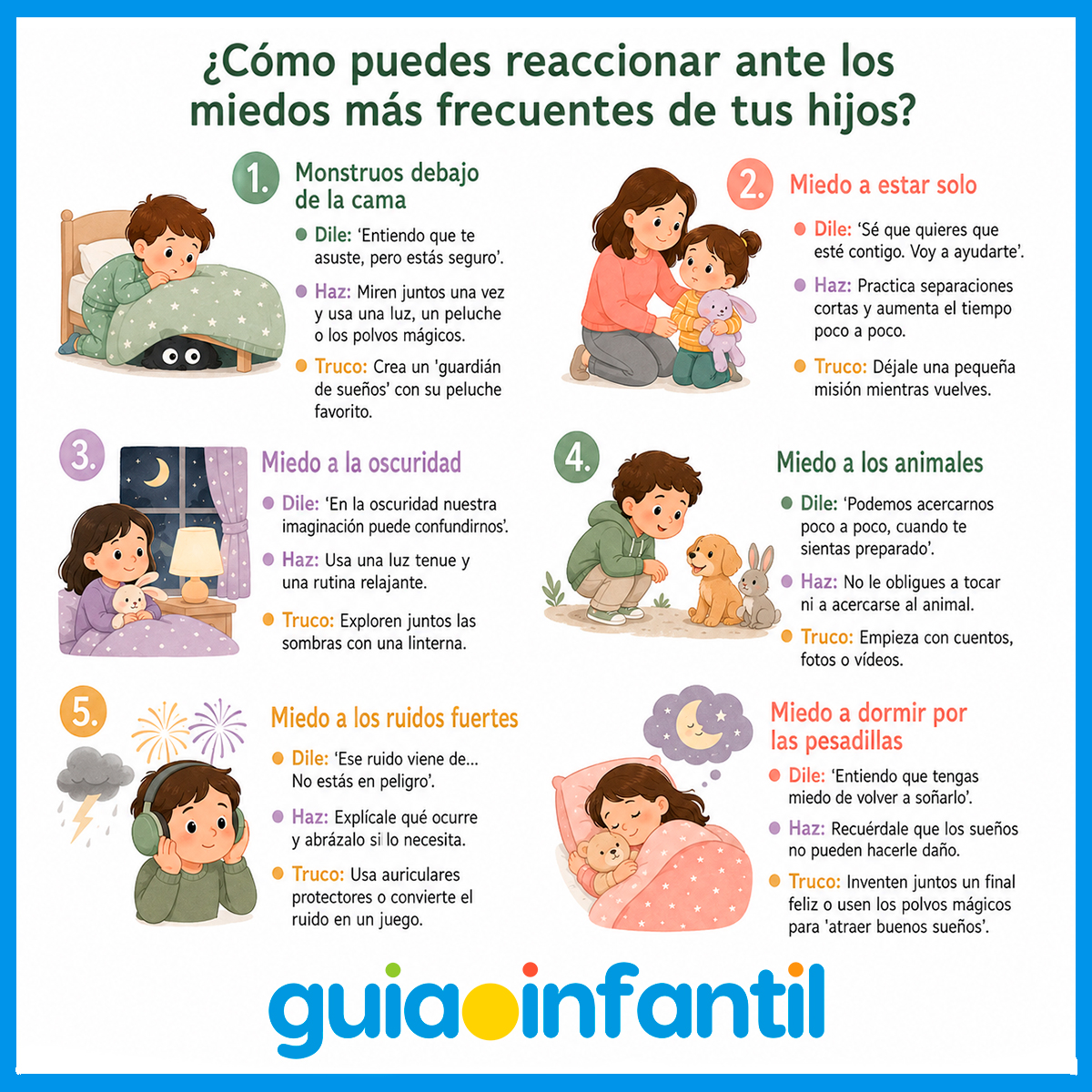 Miedos frecuentes de los niños