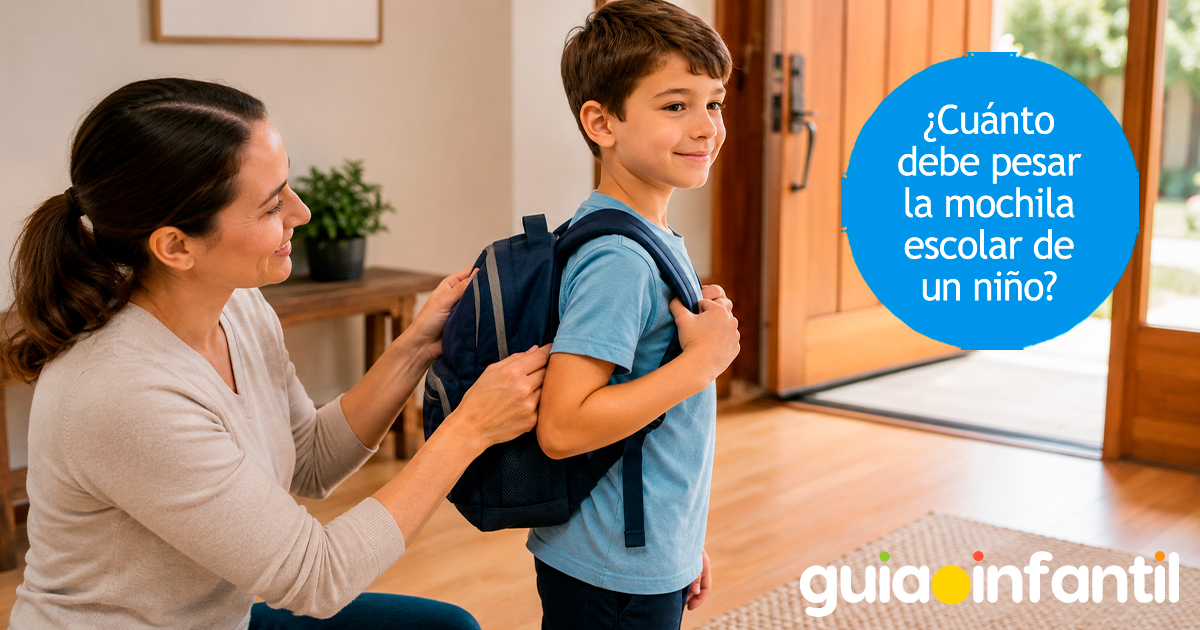 Cuánto debe pesar la mochila de un niño