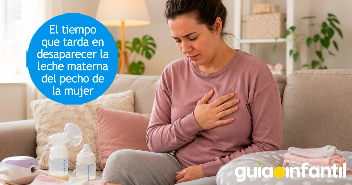 Leche materna en el pecho de la mujer