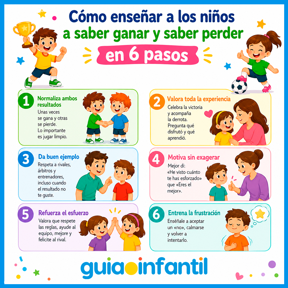 Enseñar a los niños a saber ganar o saber perder