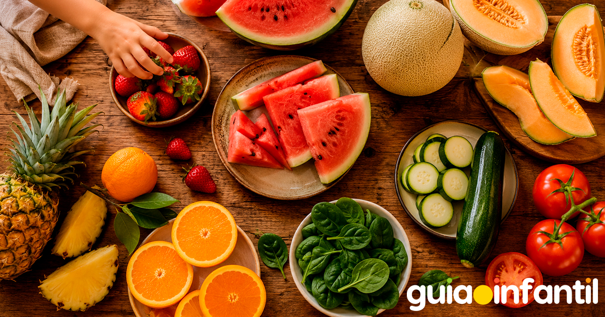 Frutas y verduras con gran aporte de agua