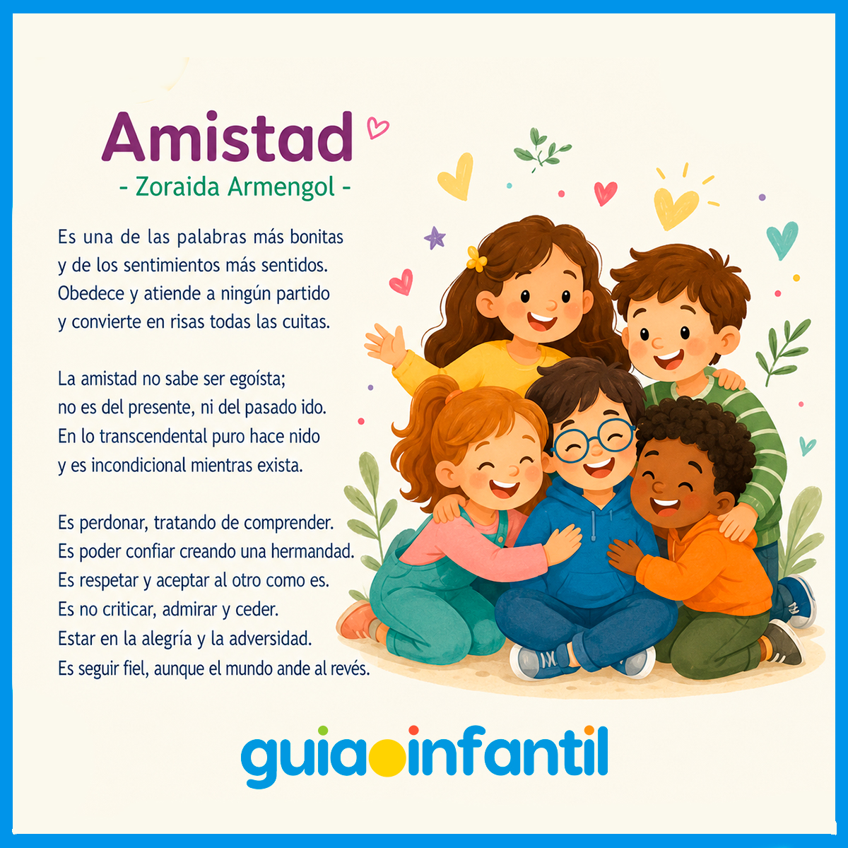 Poema para niños, Amistad