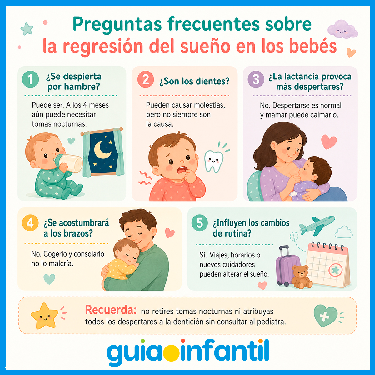 Regresión del sueño en bebés