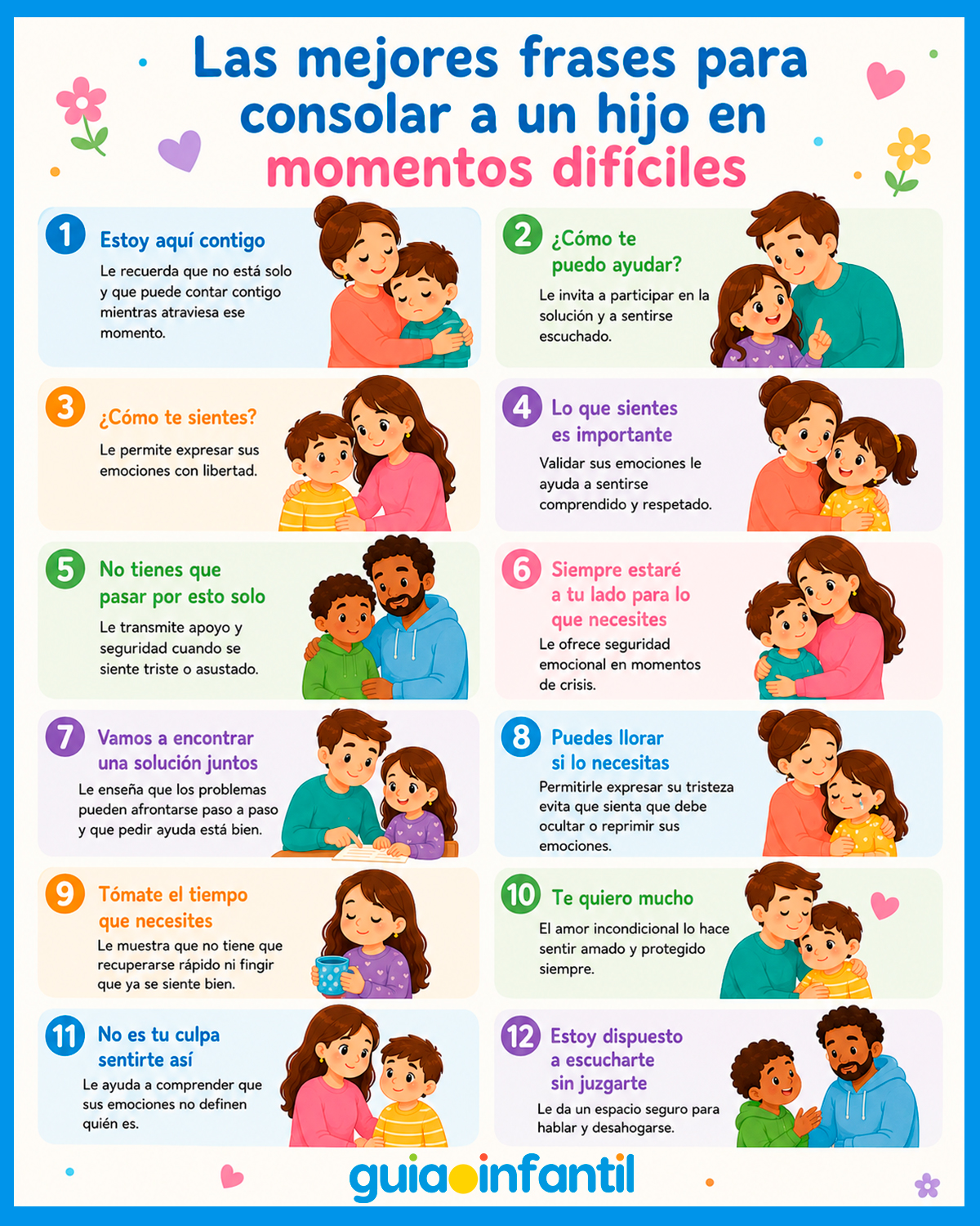 Frases de consuelo para los niños