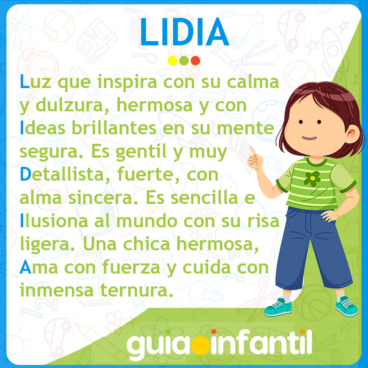 nombre Lidia para niñas
