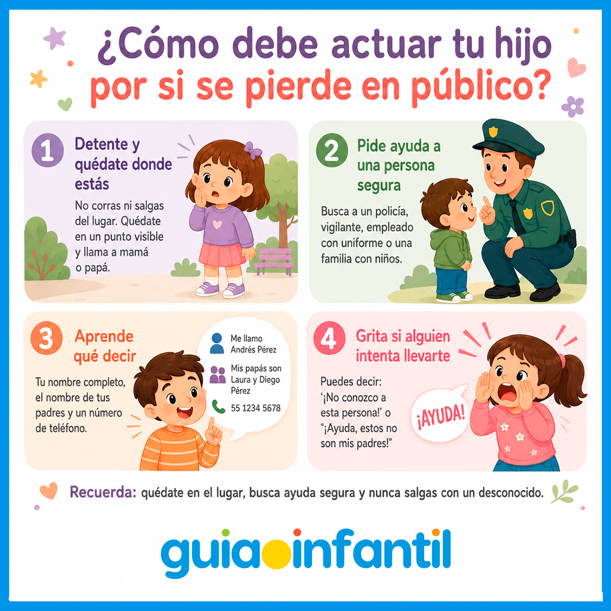 Cómo debe actuar un niño si se pierde