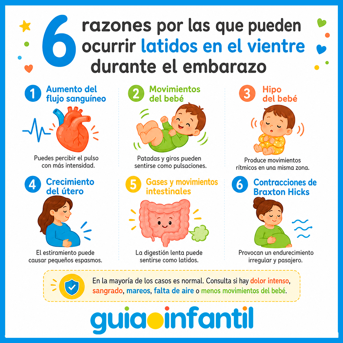 ¿Por qué siento latidos en mi vientre?