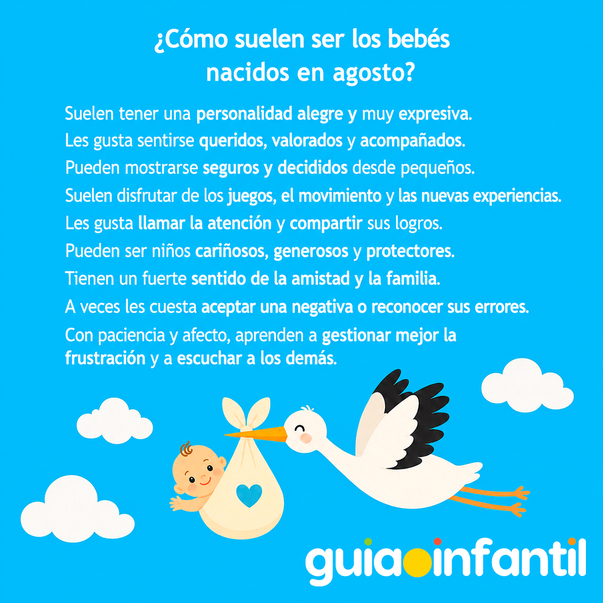 Personalidad de los niños de agosto