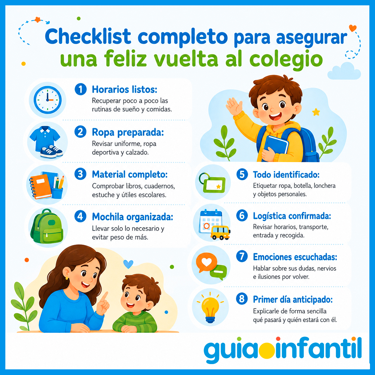 Checklist para el regreso a clases