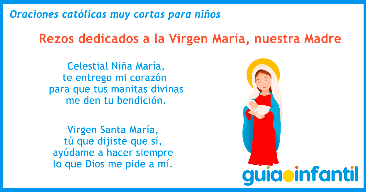 Plegarias para niños a la virgen maría