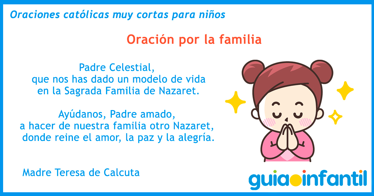 Plegarias infantiles para la familia