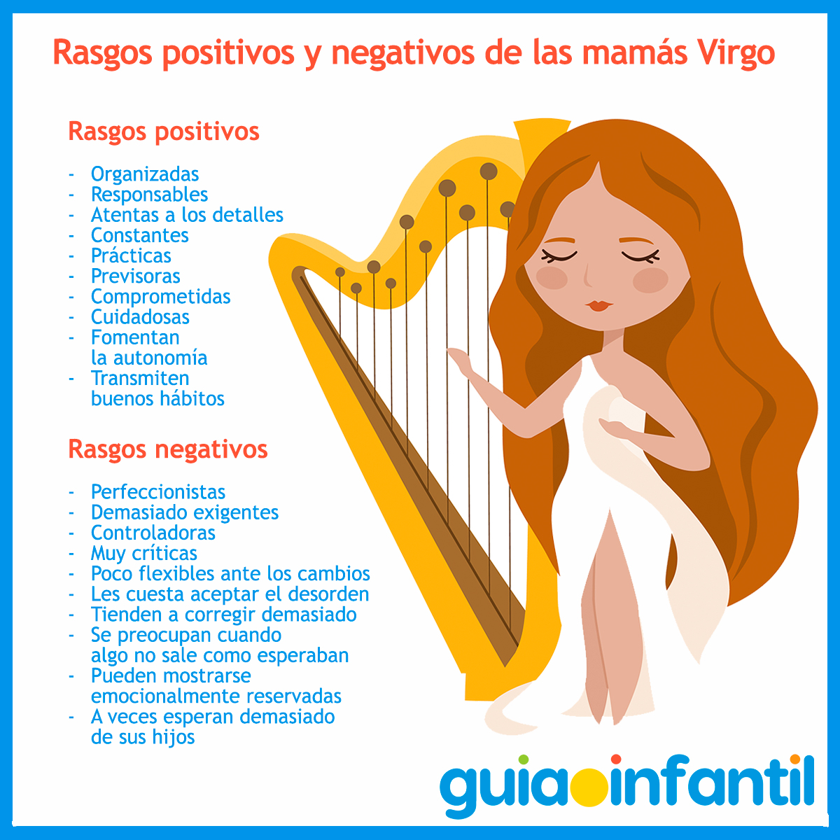Rasgos positivos y negativos de las mamás Virgo