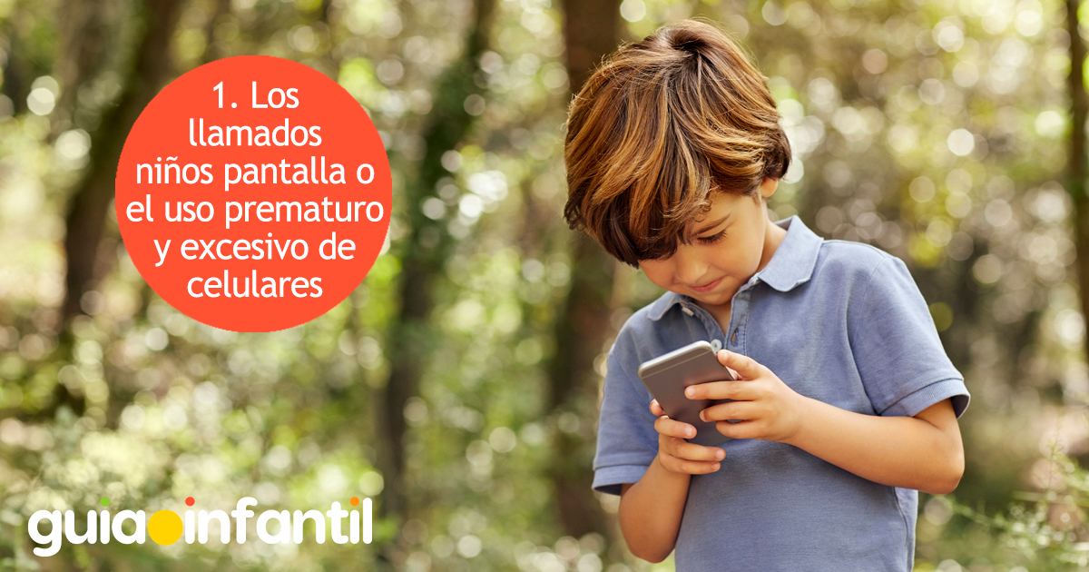 Los niños pantalla o uso de celulares