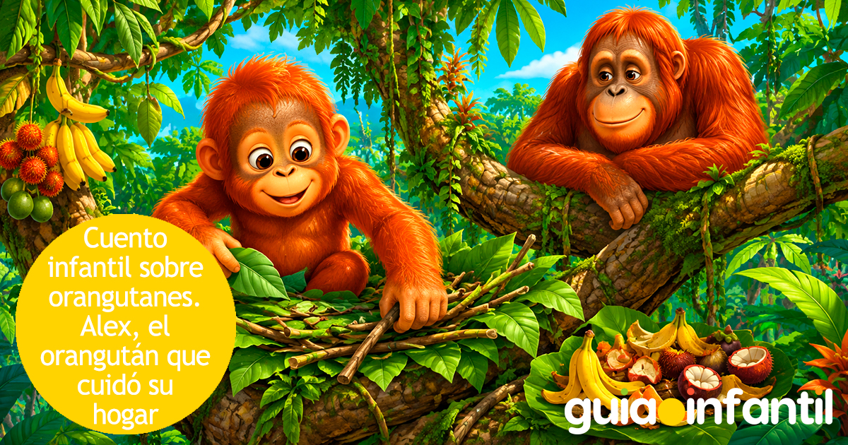 Cuento infantil sobre los orangutanes