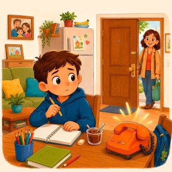 Solo en casa - Cuento corto para niños con miedo a quedarse solos