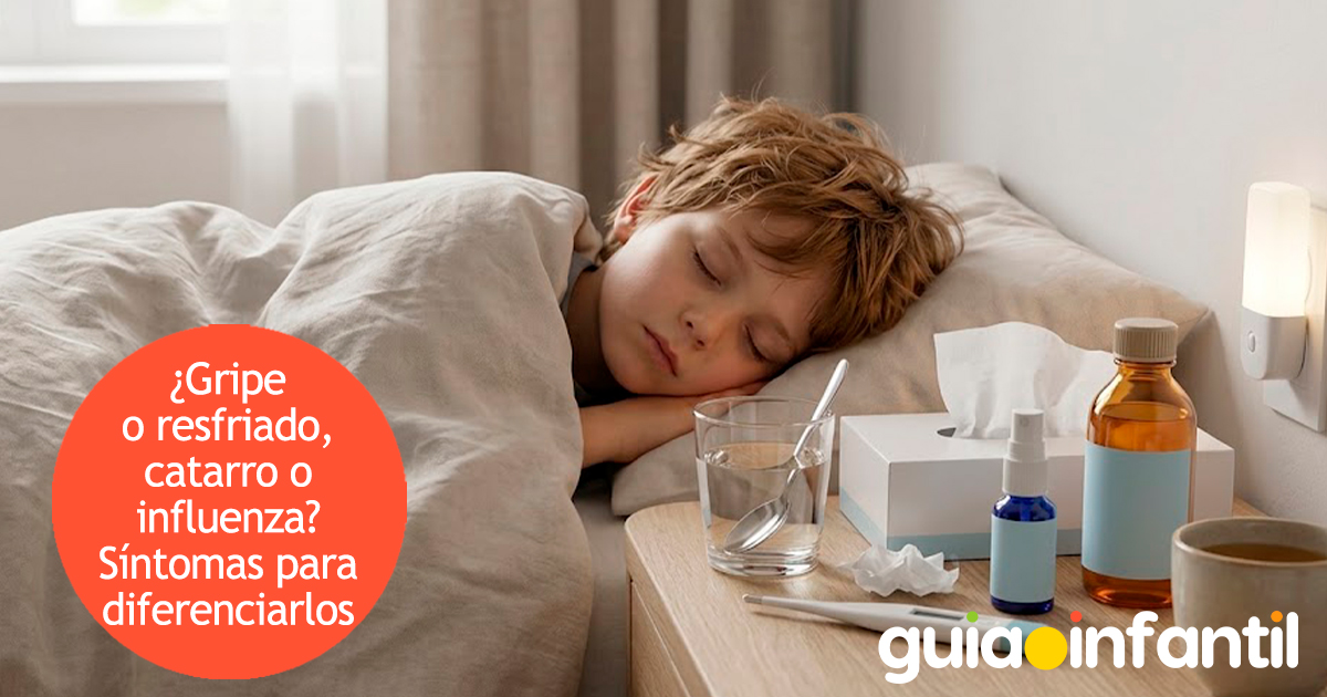 Gripe, catarro, influenza o resfriado en niños