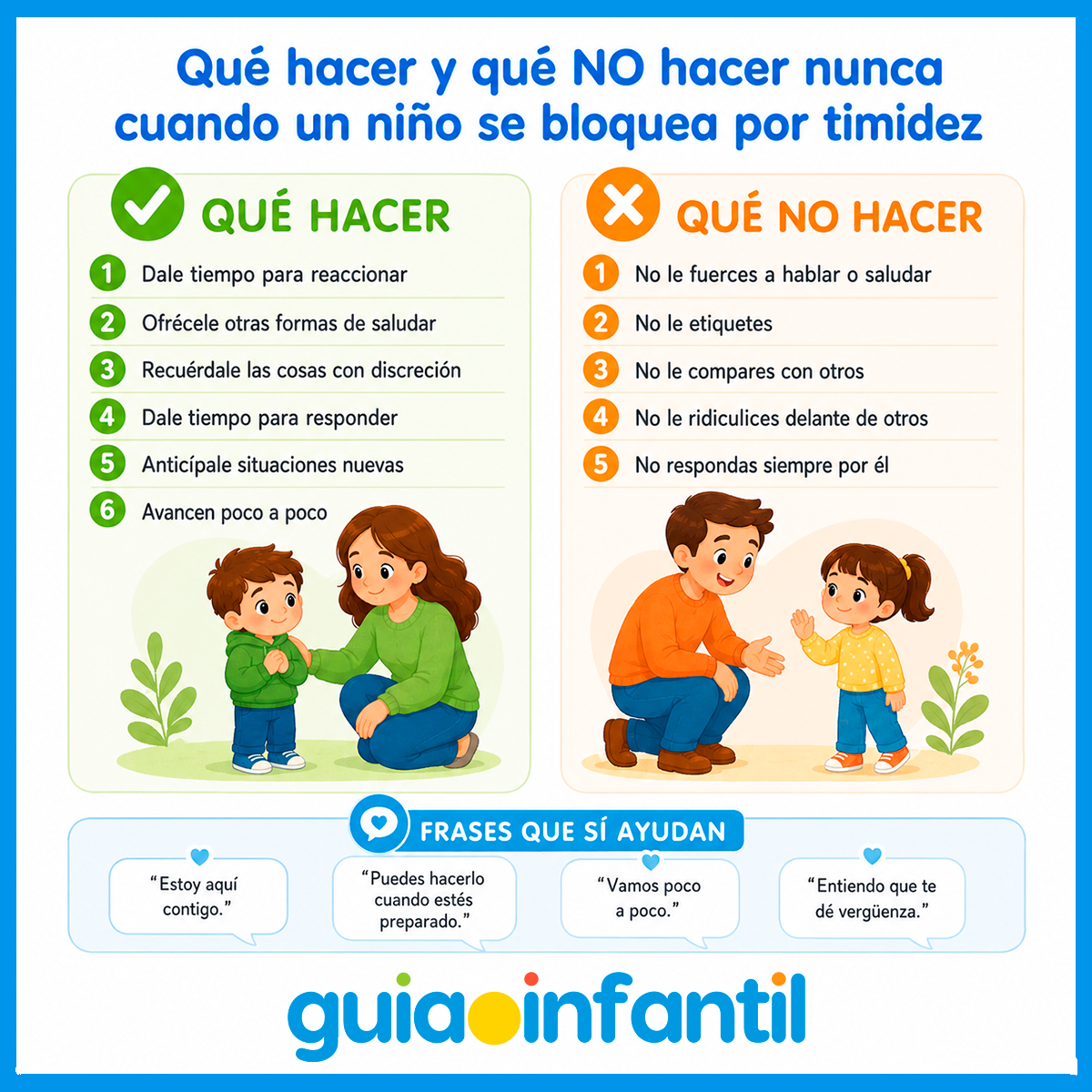 Qué hacer y qué no con los niños tímidos