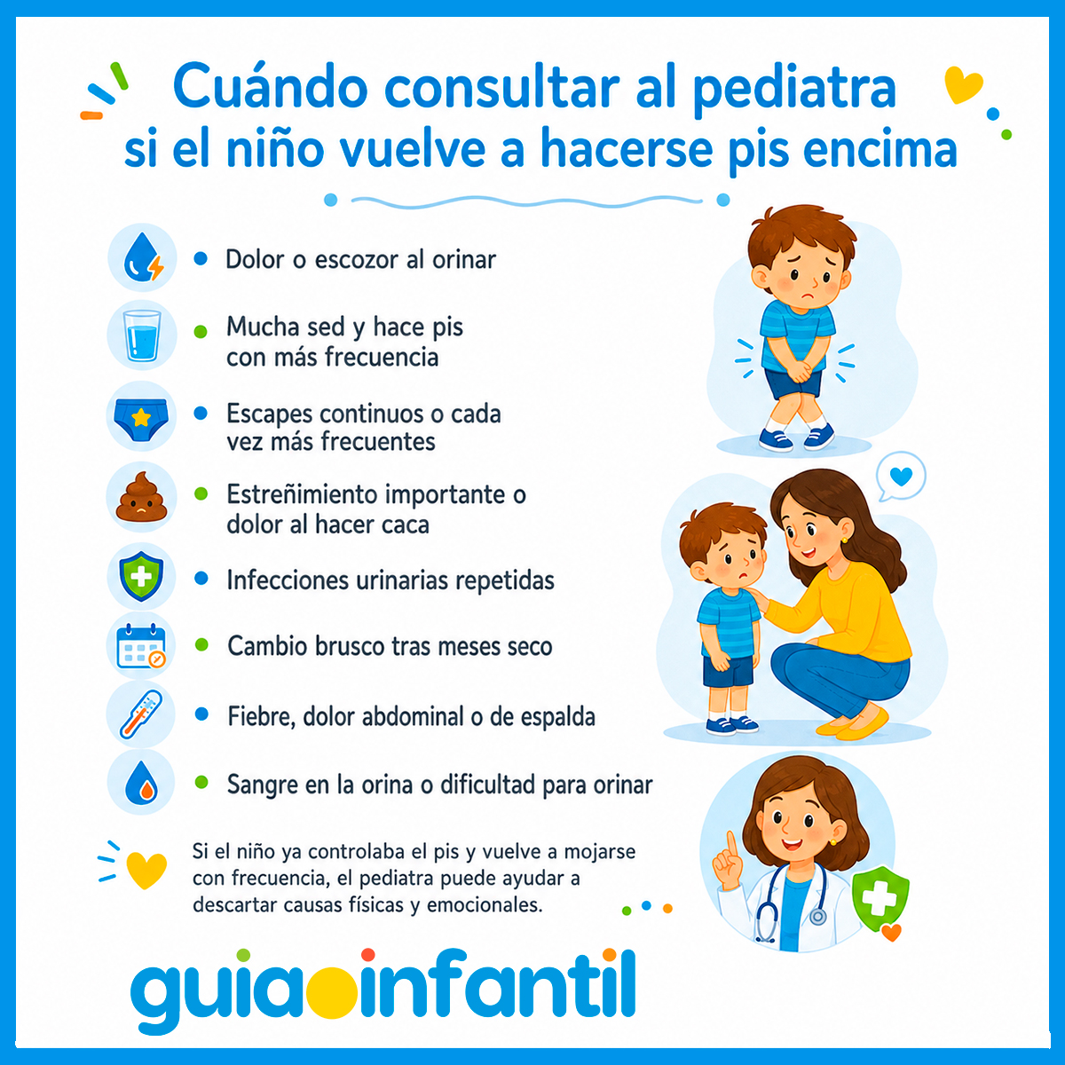 Niños que se hacen pis encima- ¿Cuándo ir al pediatra?