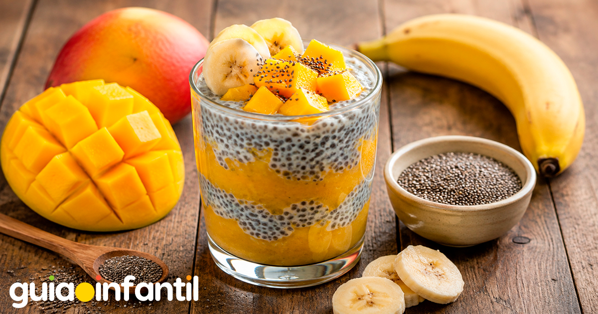 Receta de pudín de mango para niños