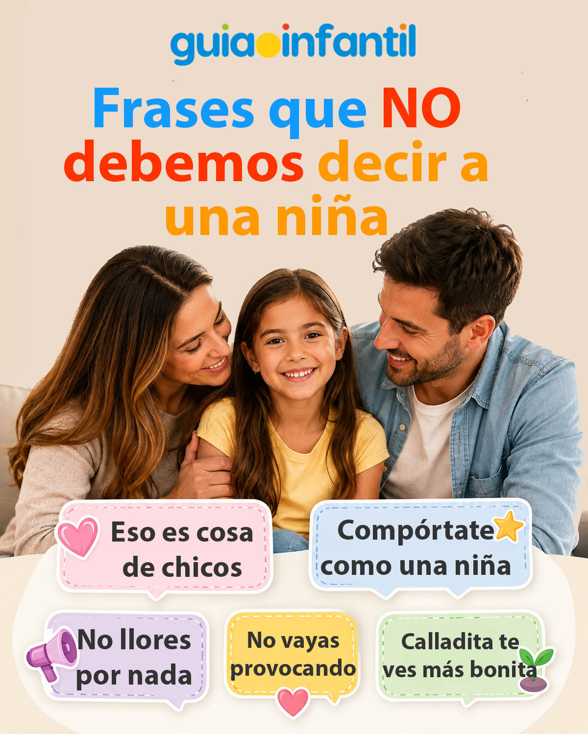 frases que no se debe decir a una niña