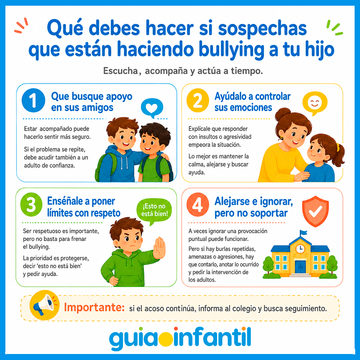 ¿Qué hacer contra el bullying hacia tu hijo?