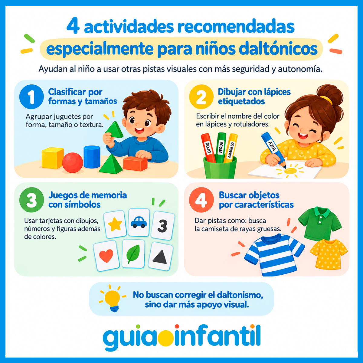 Actividades para niños daltónicos