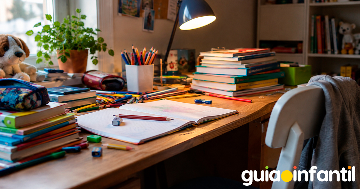 Niños con sobrecarga de tareas