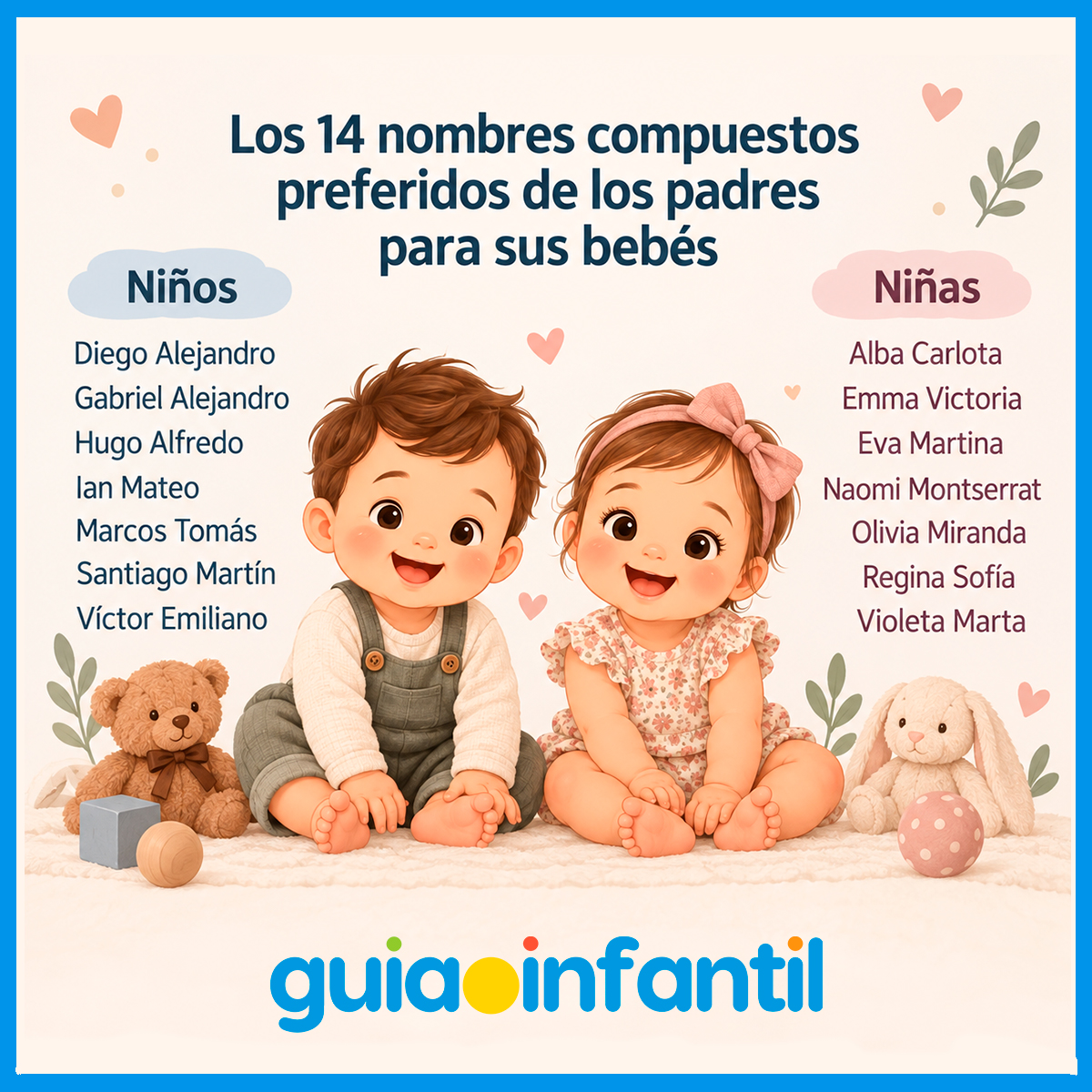 Nombres compuestos favoritos para niños y niñas