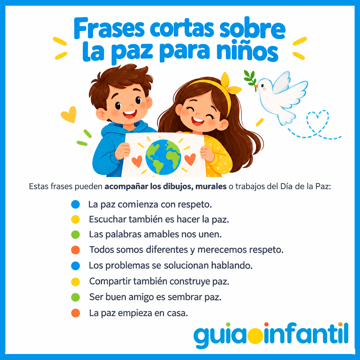 Frases sobre la paz para los niños