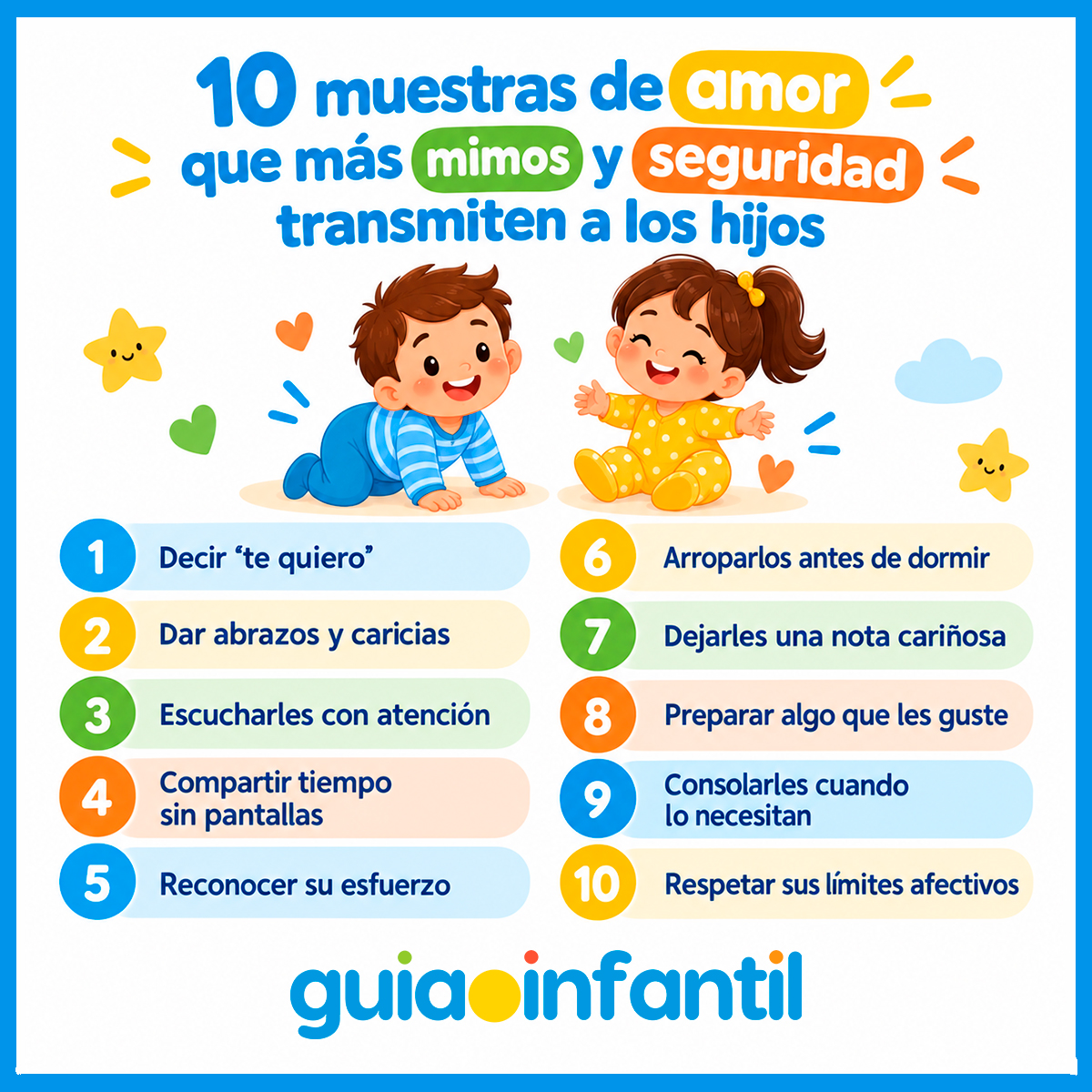 Muestras de amor para los niños