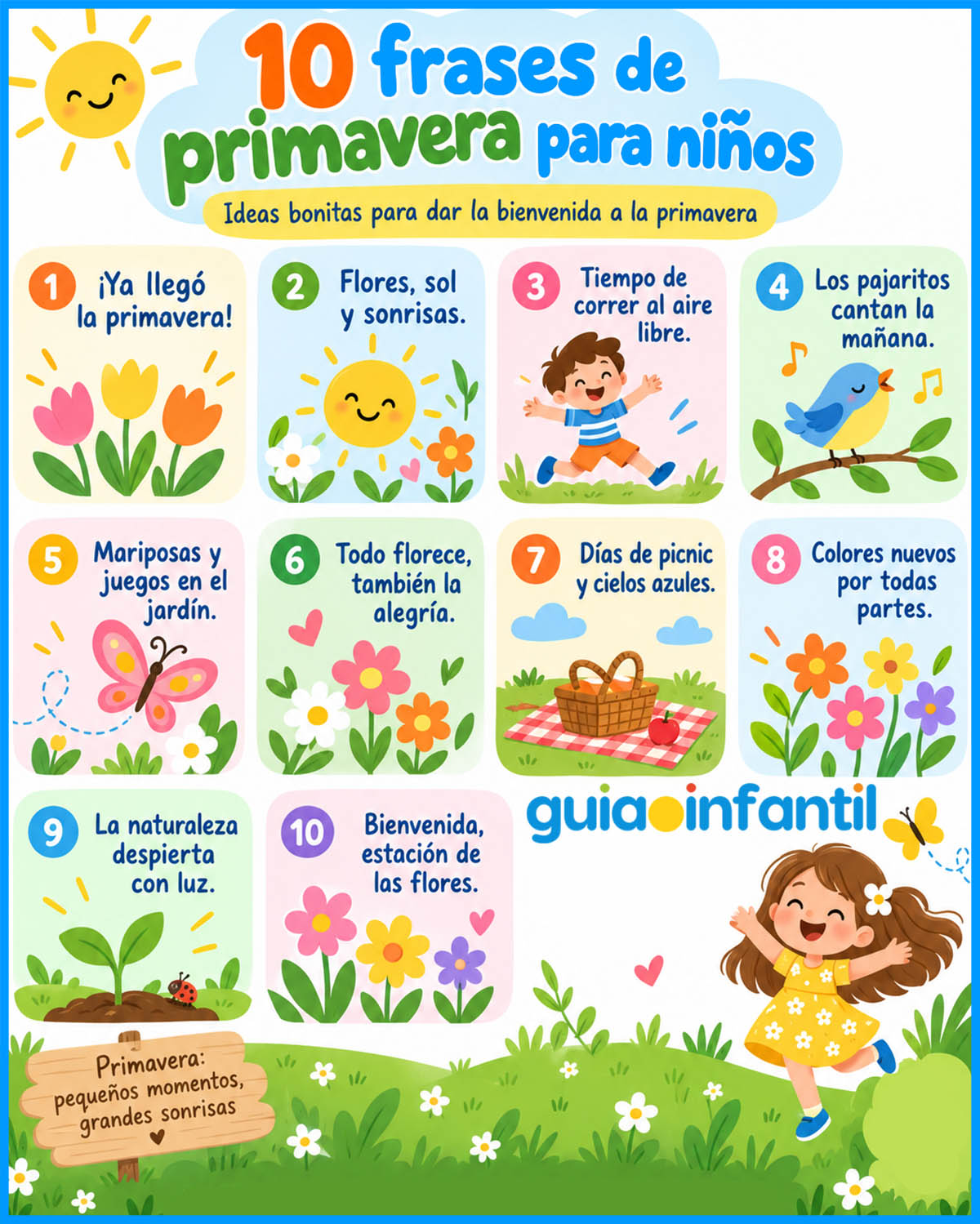frases de primavera para niños