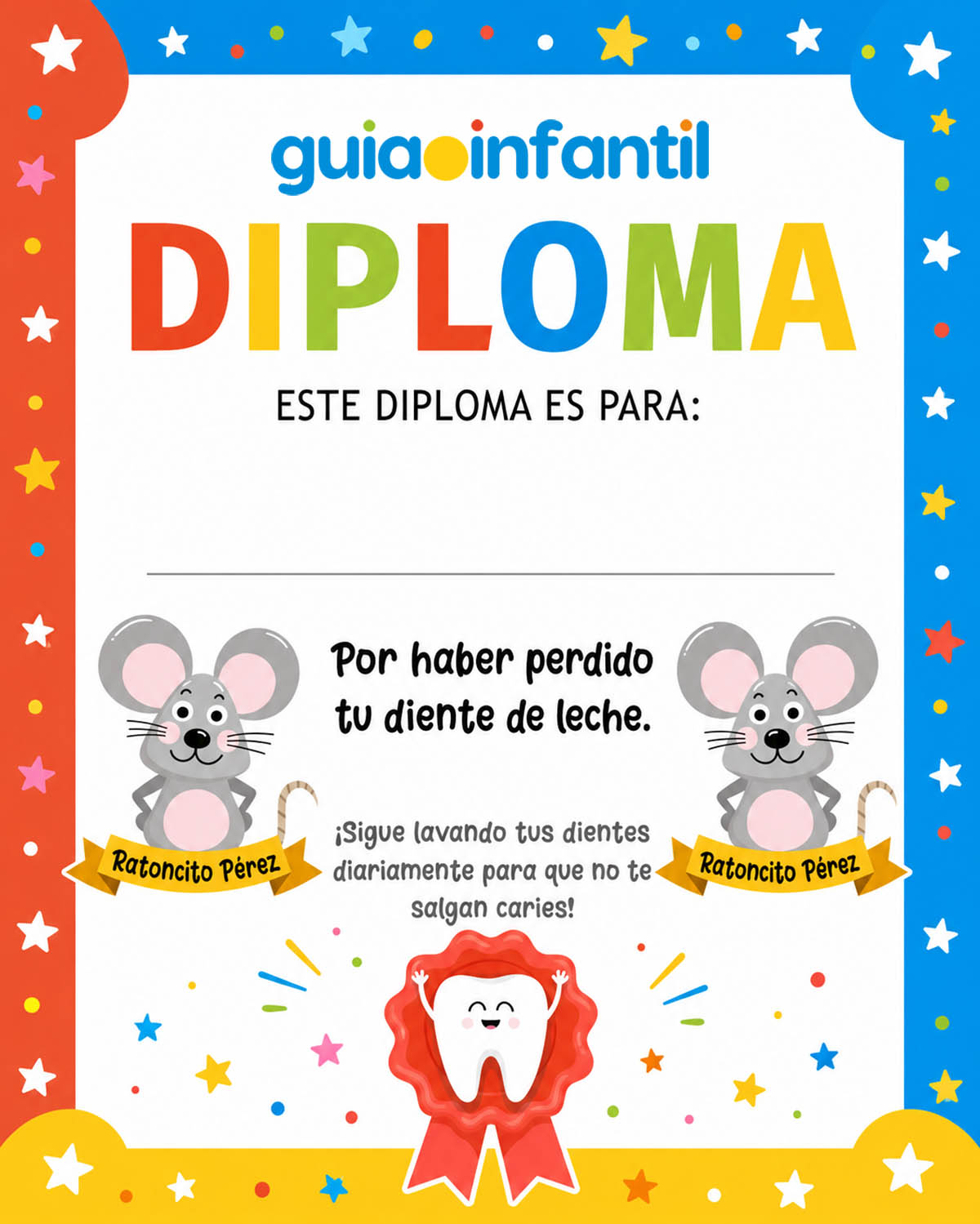 carta ratoncito pérez primer diente