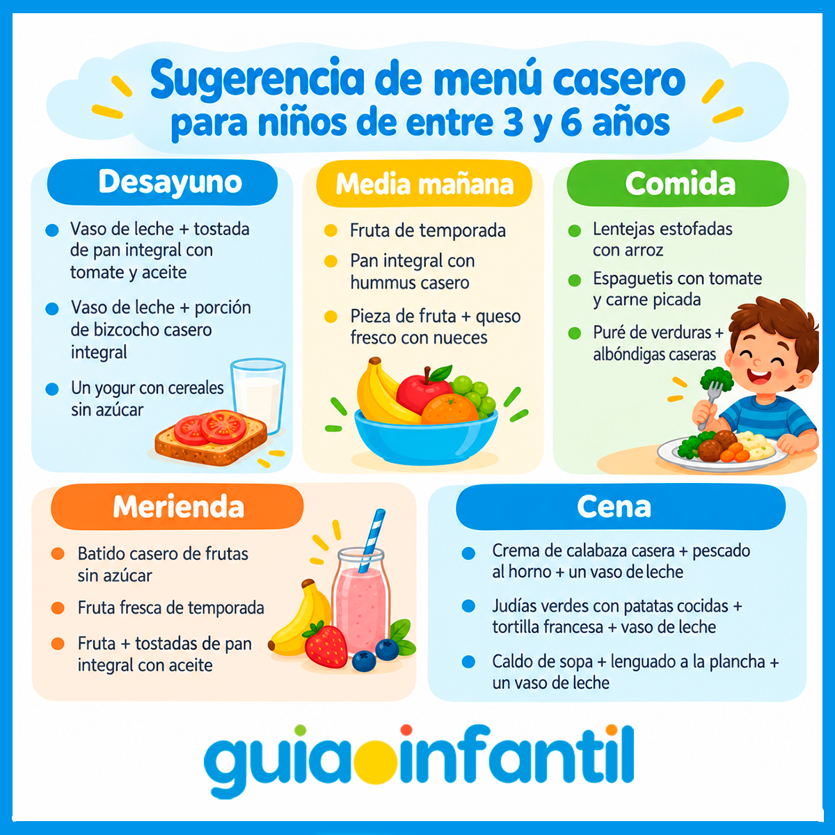 Sugerencia de menú para niños