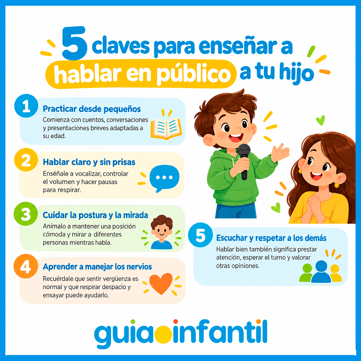 Claves para que los niños hablen en público