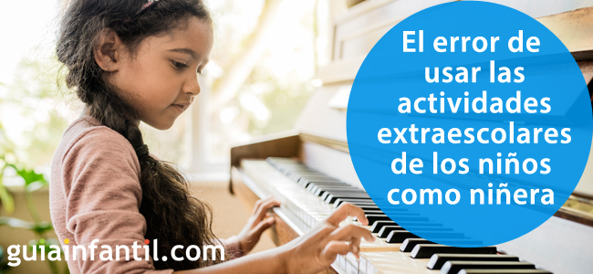 Usar las actividades extraescolares de los niños como niñera